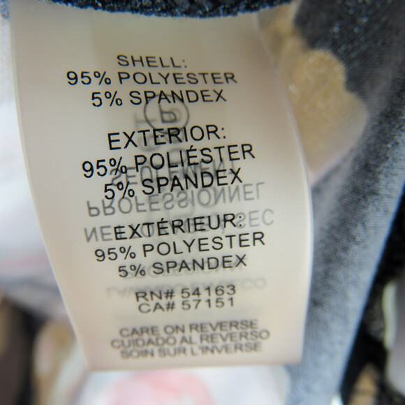 Calvin Klein Black & Peach Pink Floral Sleeveless High Neck Blouse Medium - Picture 4 of 4